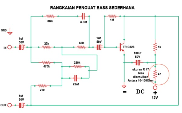 Rangkaian Tone Control Super Bass : Lebih Nendang