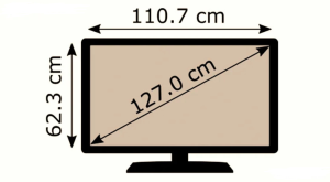 Ukuran TV 50 Inch Berapa Cm