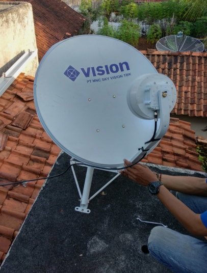 Cara Pasang parabola Mini K Vision