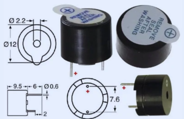 95dB Piezo Buzzer - InterVox BRP4016P-30, 9V DC, Through-Hole Mount, Round