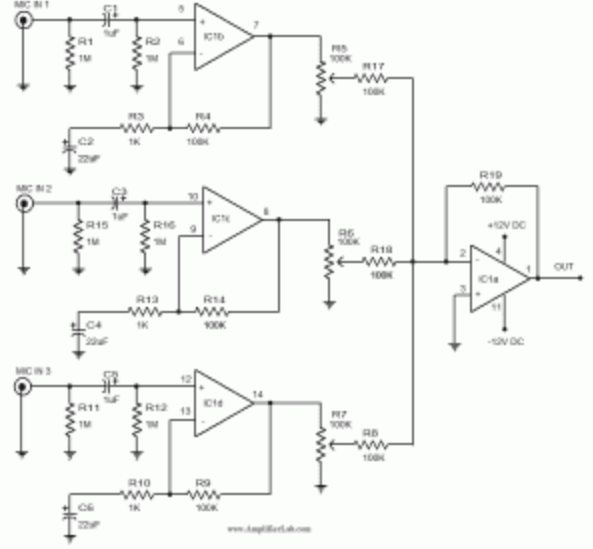 Rangkaian Mixer Sederhana