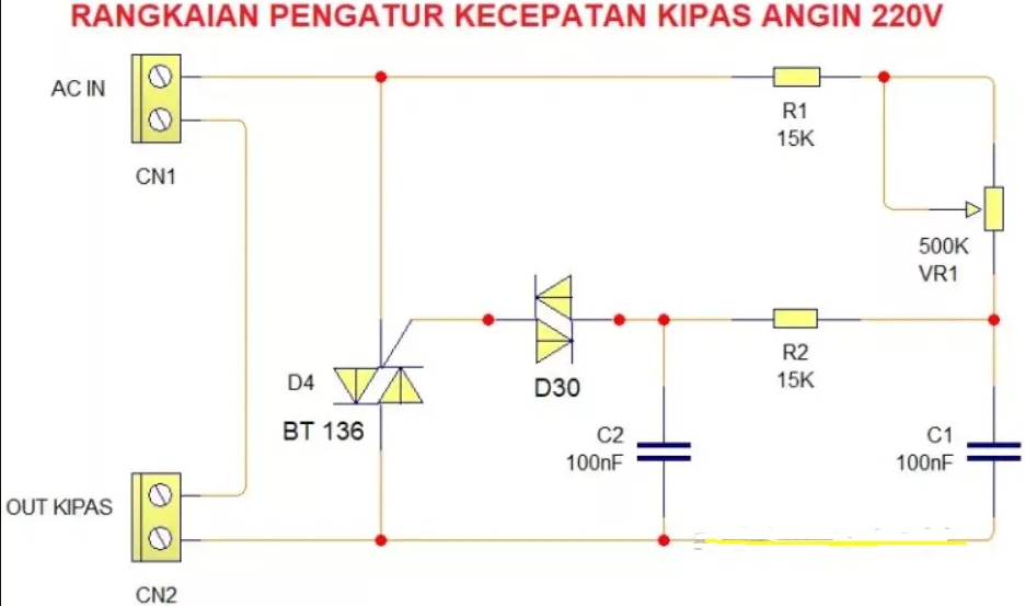 Rangkaian Dimmer AC 220V Pembahasan Secara Lengkap Bengkeltv.id