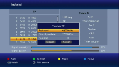 Cara Mencari Chanel TV Parabola Venus yang Hilang