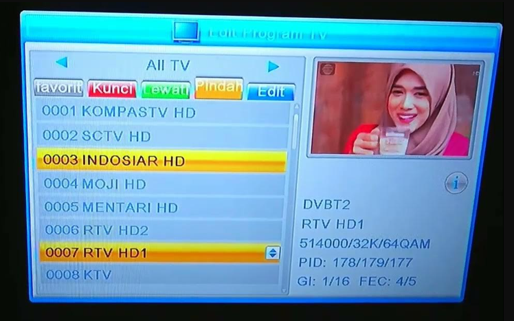 Cara Mengurutkan Channel TV Digital